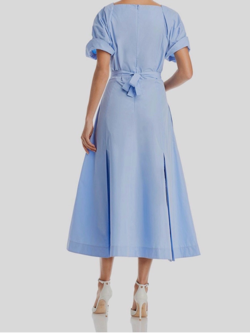 3.1 Phillip Lim Sky-Blue Midi Dress With Back Tie